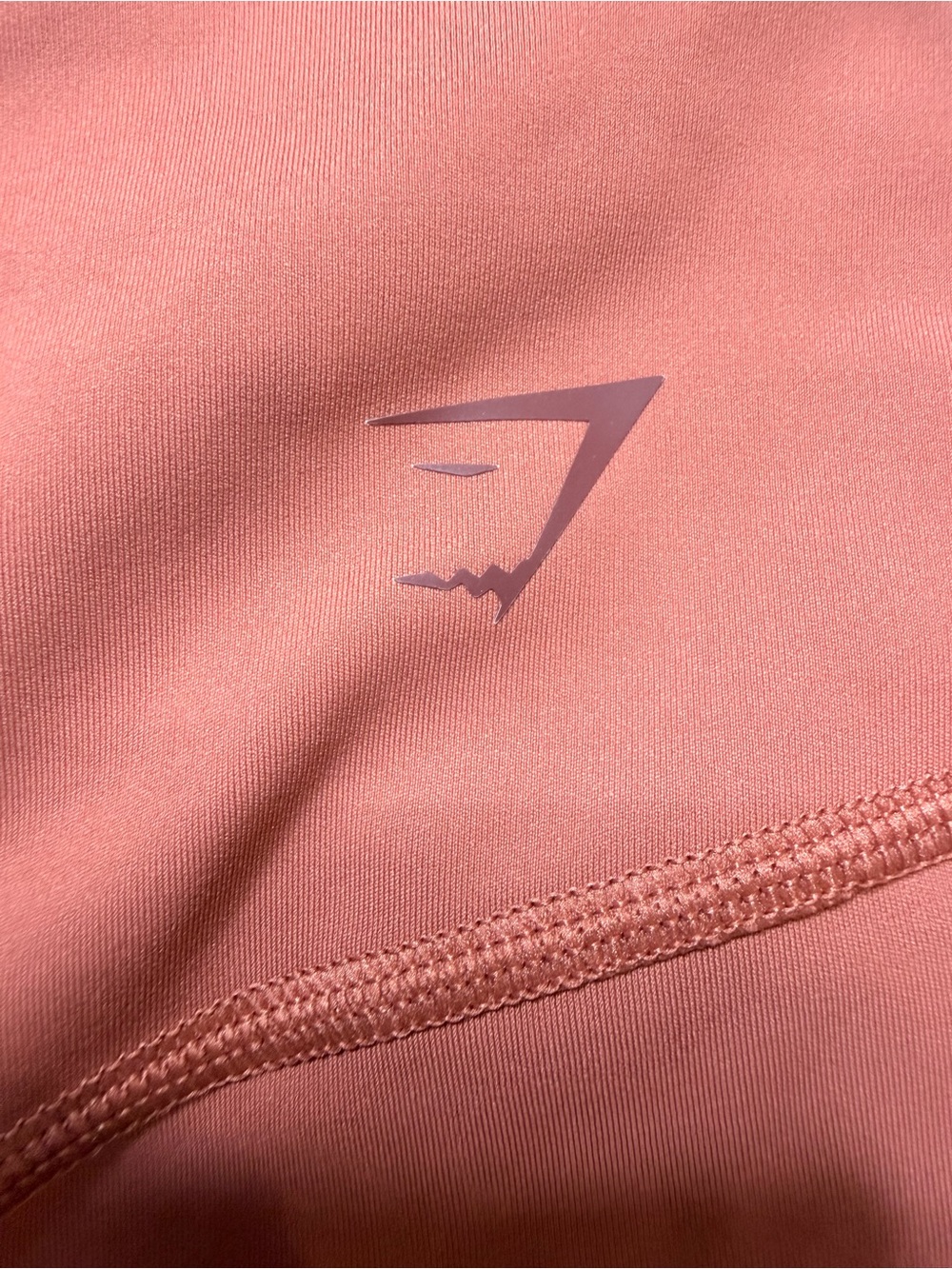 Gymshark Coral Pink Performance Top with Logo